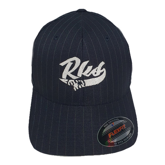 Pin Stripped League Fitted (Navy/White)